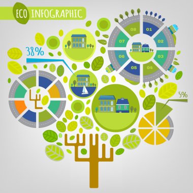 Ağaç kasaba infographics