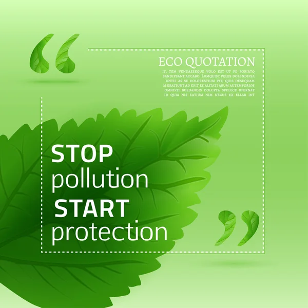 01 Eco quote — Stock Vector