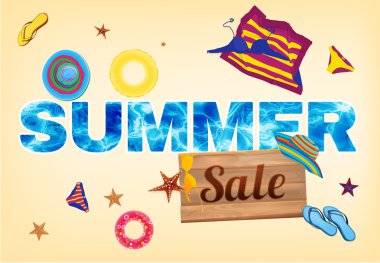 Su yüzeyi ile güzel illüstrasyon