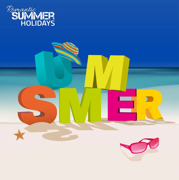 Summer letters — Stock Vector