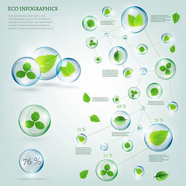 Infografica bio — Vettoriale Stock