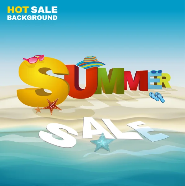 Summer sale poster — Stock Vector