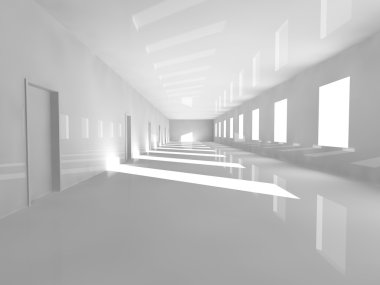 boş showroom 3d render