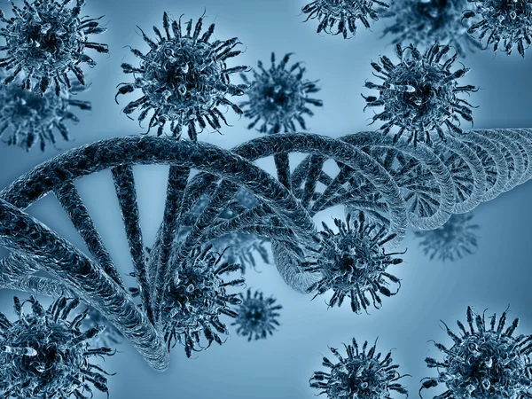 DNA e virus — Foto Stock