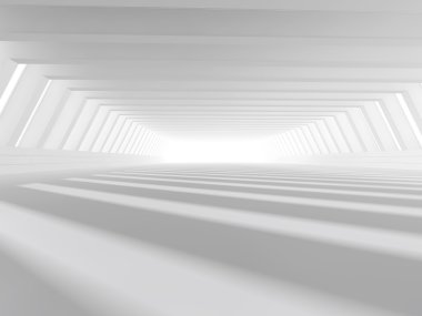 Boş beyaz açık alan 3d render