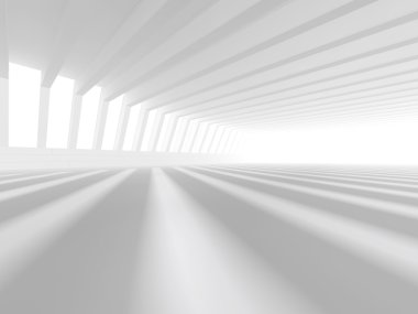 empty white open space 3D rendering clipart