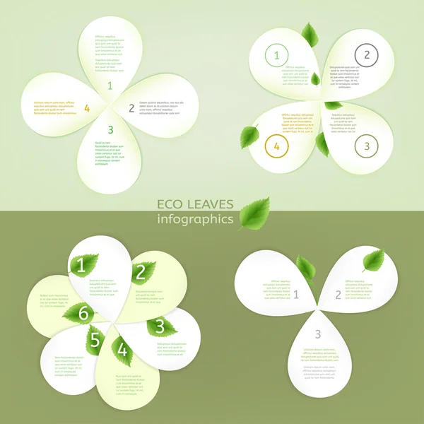 Hinterlässt Infografik — Stockvektor