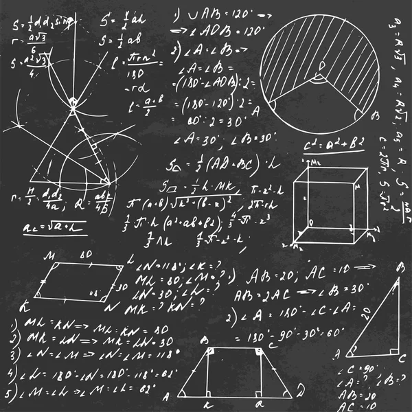 Formula algebra bordo — Vettoriale Stock