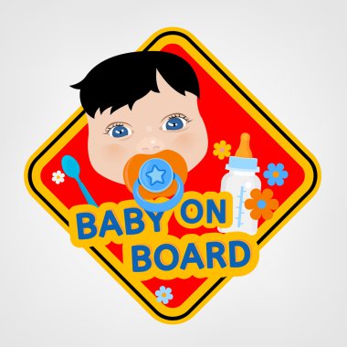 Baby on board clipart
