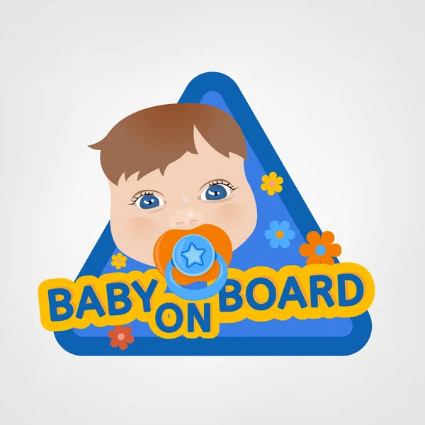 Bebê a bordo — Vetor de Stock