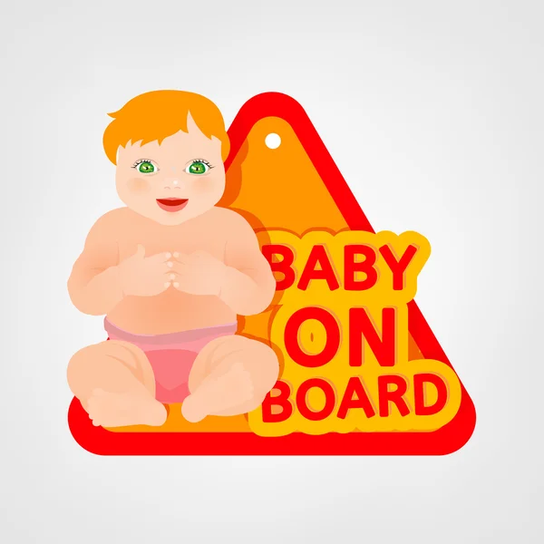 Μωρό επί του σκάφους — Διανυσματικό Αρχείο
