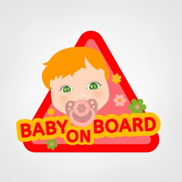 Baby aan boord — Stockvector