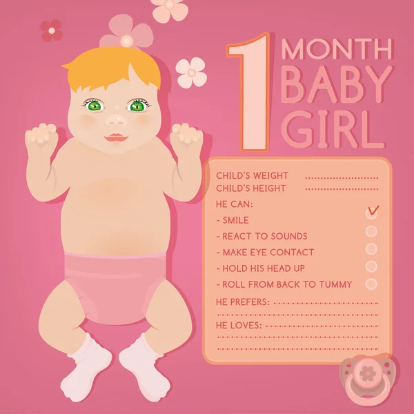 Baby growth infographic — 스톡 벡터