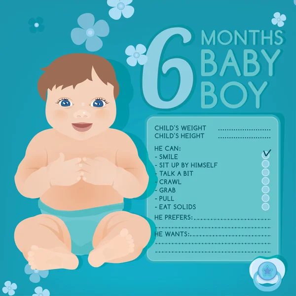 Baby growth infographic — Stockvector