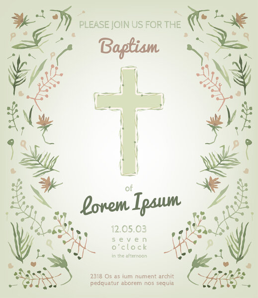 Baptism invitation card