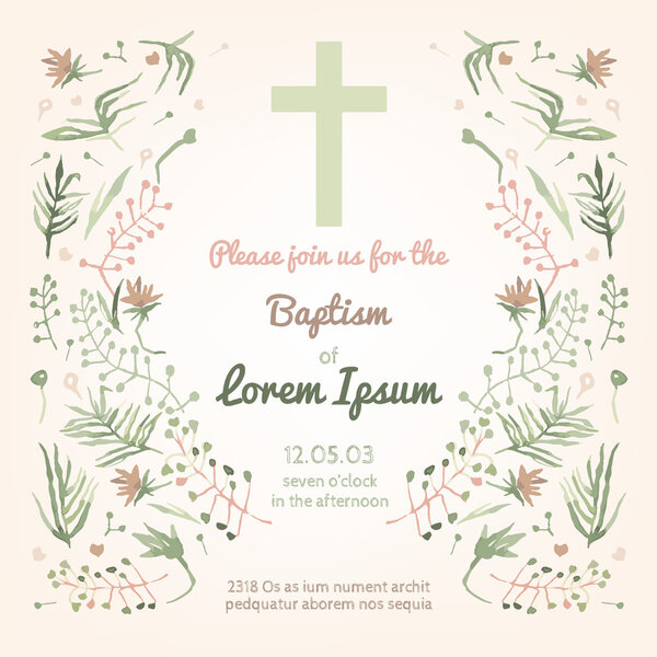Baptism invitation card