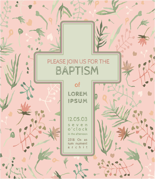 Baptism invitation card