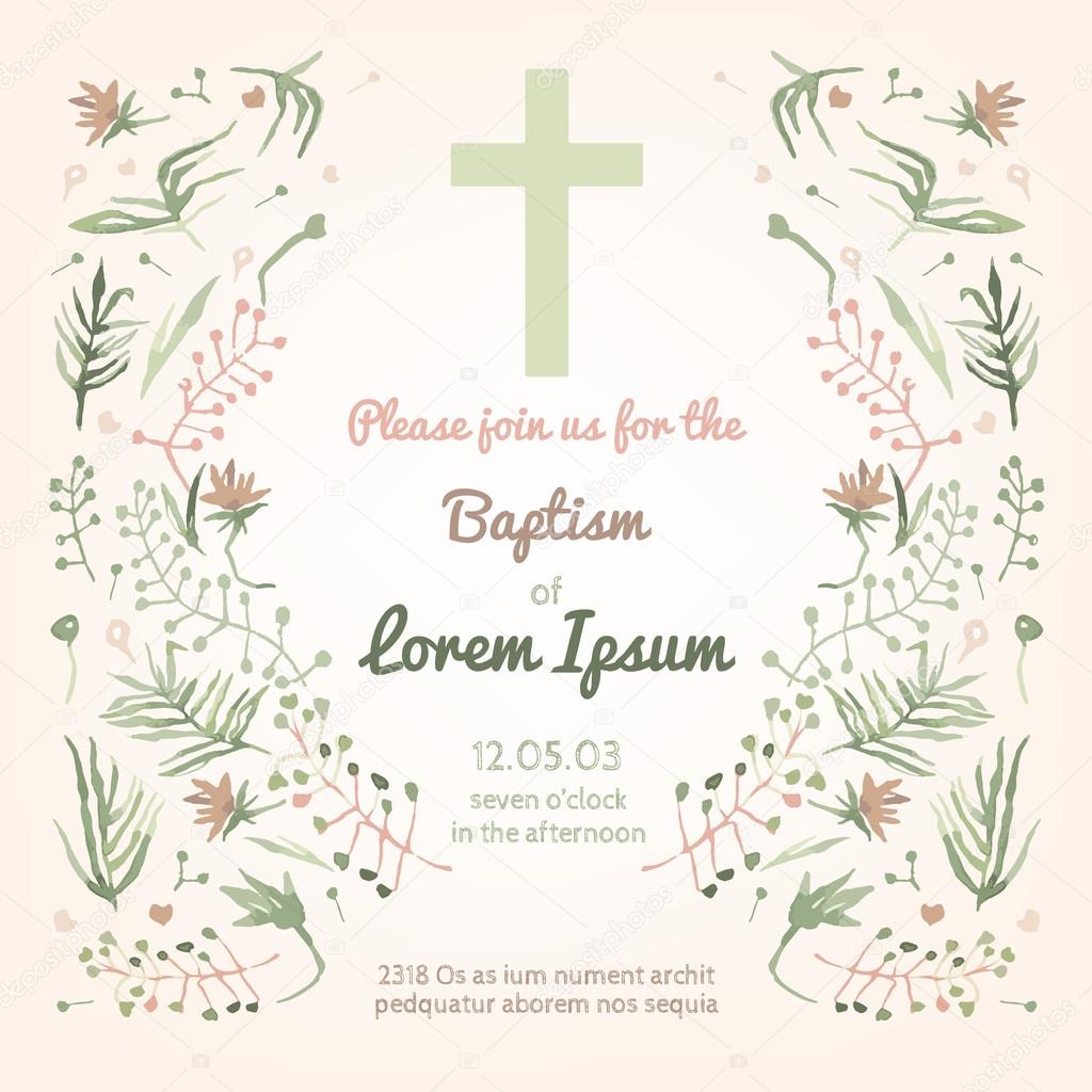 Baptism invitation card