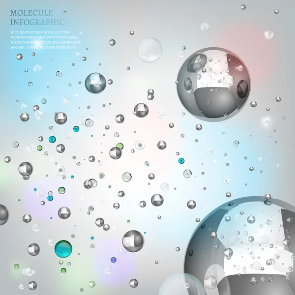 Infografía de moléculas — Vector de stock
