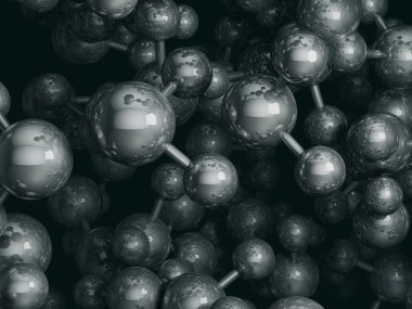 su molekülleri 3d render