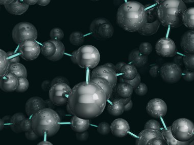 su molekülleri 3d render