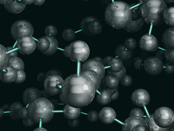 물 분자 3 차원 렌더링 — 스톡 사진