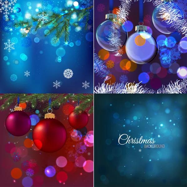 Christmas Background set — Stock Vector