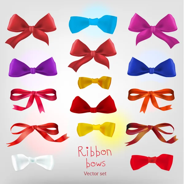 Ribbon red bow — Stock Vector
