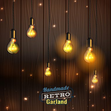 handmade lighting garland clipart