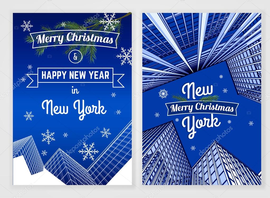 New Year postcard template