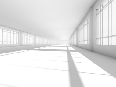 Boş beyaz açık alan 3d render
