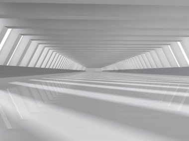 Boş beyaz açık alan 3d render