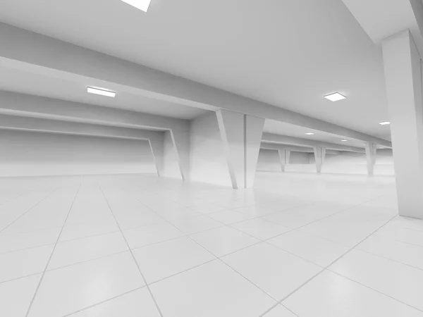 Vacío blanco espacio abierto 3D renderizado —  Fotos de Stock