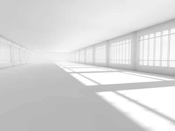 Bianco vuoto open space rendering 3D — Foto Stock