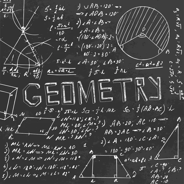 Geometry Blackboard — Stok Vektör