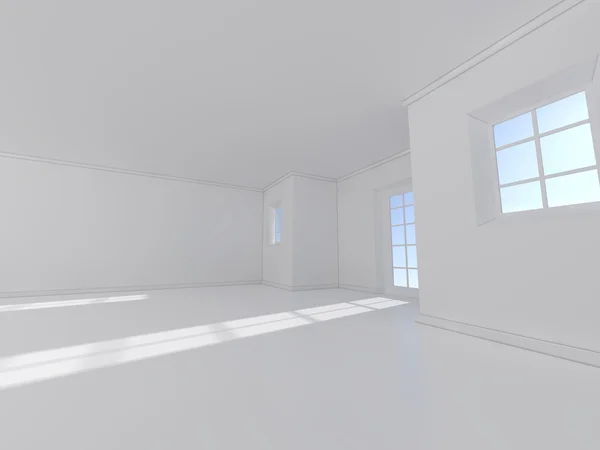 White room with window 3D rendering — Stock Photo, Image