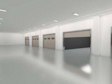 roller shutter door 3D rendering