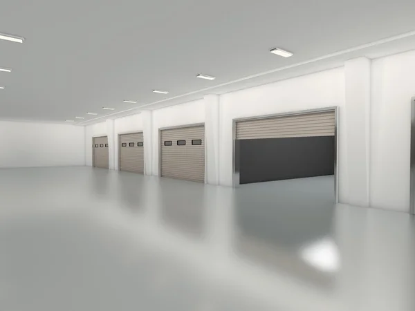 Roller shutter door 3D rendering — Stok fotoğraf