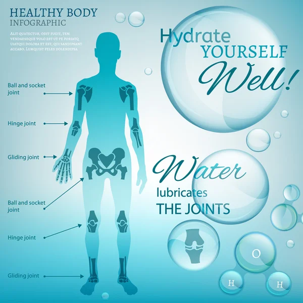 Water Lubricate Joints — Stockový vektor