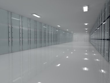 boş ışık büyük salonu 3d render