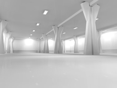 Boş underground otopark 3d render