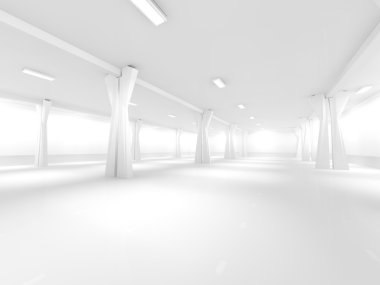 Boş underground otopark 3d render