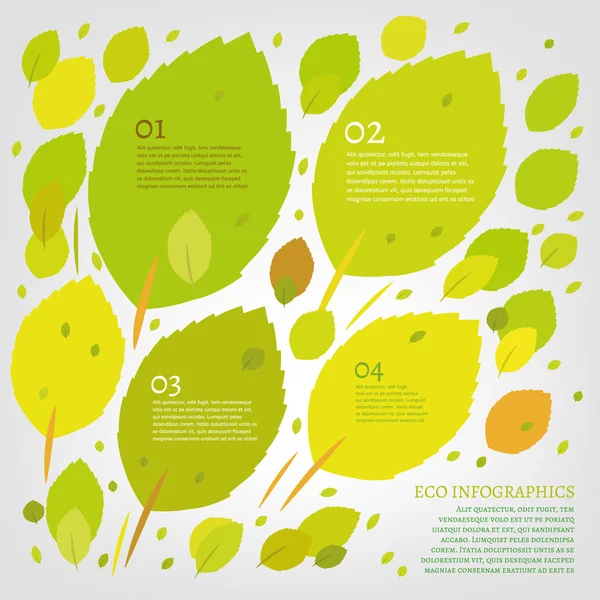 Infografica fogliare — Vettoriale Stock