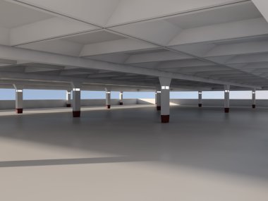 Boş park alanında 3d render