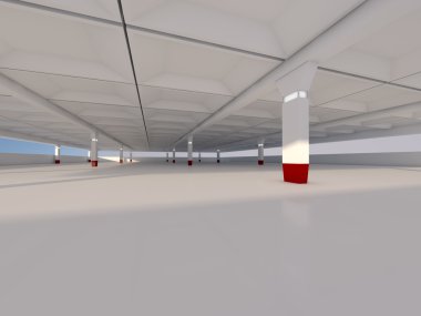 Boş park alanında 3d render