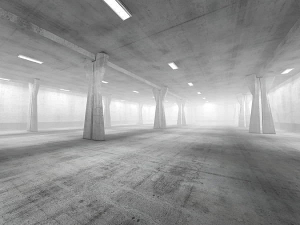 Empty underground parking area 3D rendering — Stock Photo, Image
