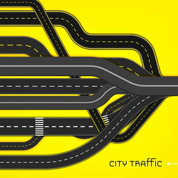 Routes de circulation urbaine — Image vectorielle