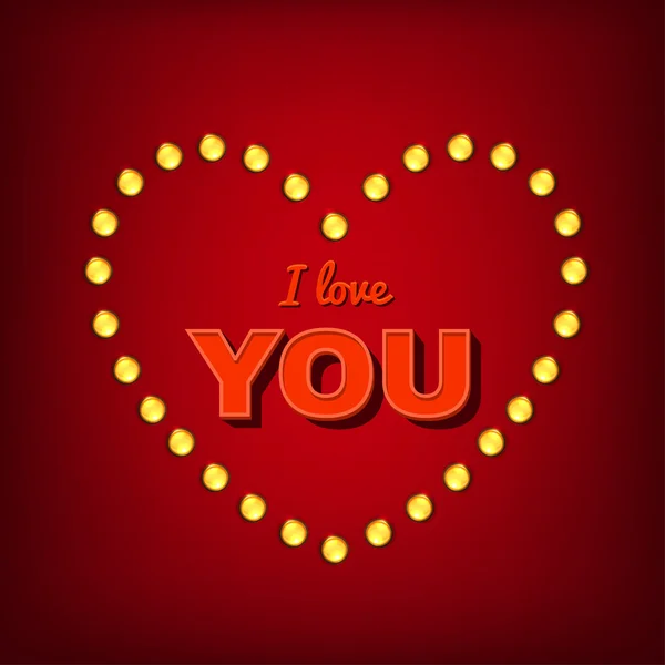 Carte rétro valentine — Image vectorielle