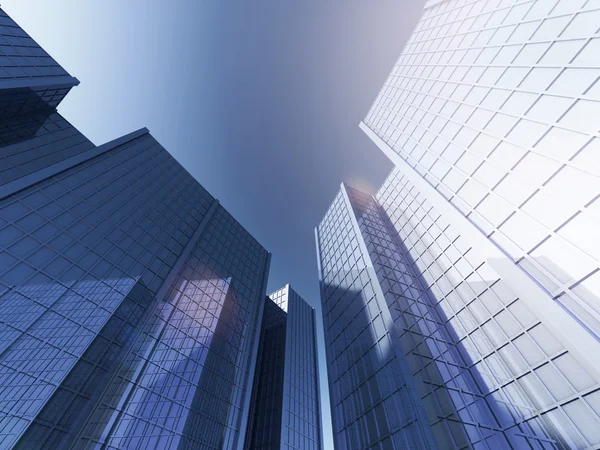 Skyscrapers 3D rendering — Stock Photo, Image