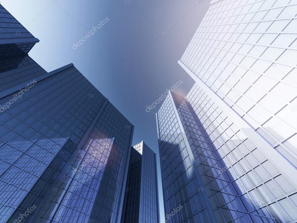 skyscrapers 3D rendering